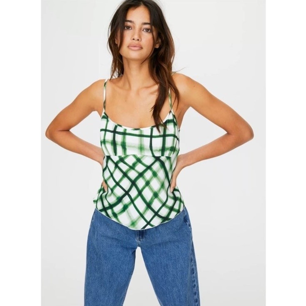 Aritzia Wilfred Free Divinity Camisole Tank in Espace Green Size XS